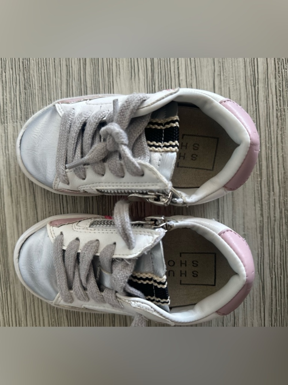 ShuShop Silver and Hot Pink toddler Sneakers - Picture 6 of 9